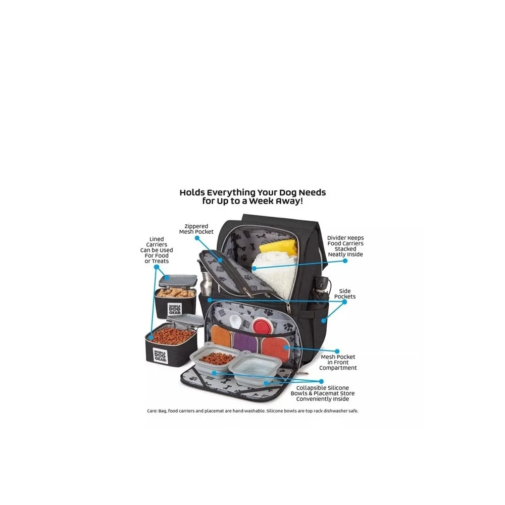 Mobile Dog Gear Ultimate Week Away Backpack Travel Gear With Needed Accessories
